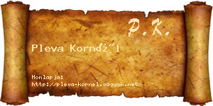 Pleva Kornél névjegykártya